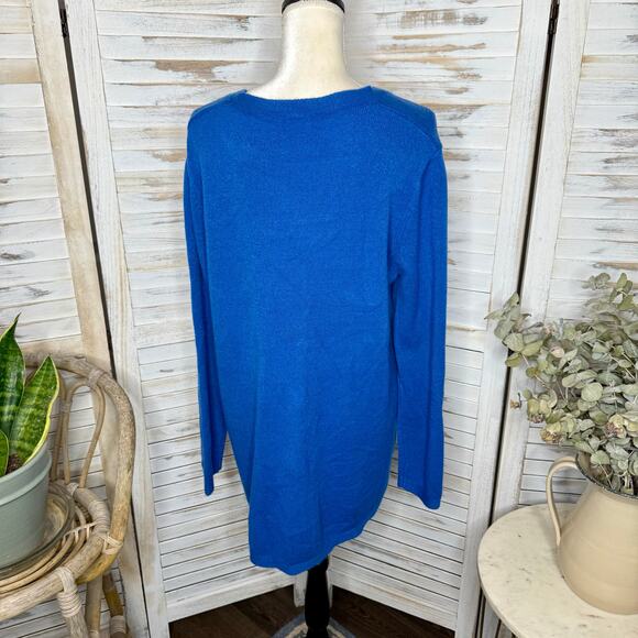 NWT SOFT SURROUNDINGS Women's XL Priscilla Knit Tunic Swing Sweater Royal Blue - Picture 12 of 15